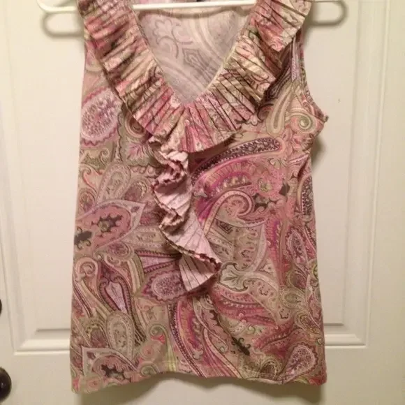 Talbots Women's Small Paisley Print Sleeveless Top - Picture 1 of 5